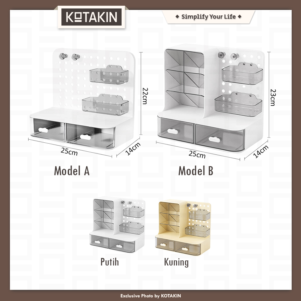 Rak Meja Serbaguna Pegboard Aesthetic